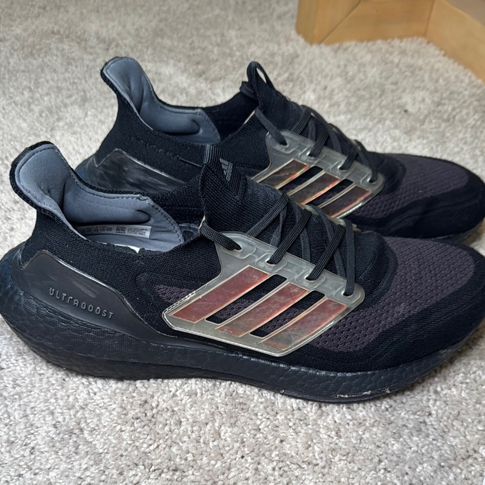 Adidas Ultraboost Black and Silver Sneakers